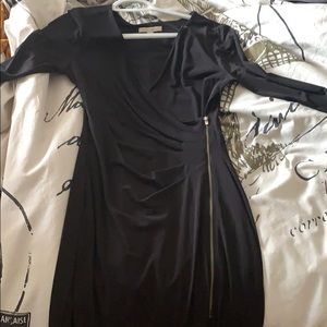 Black quarter sleeve dress
